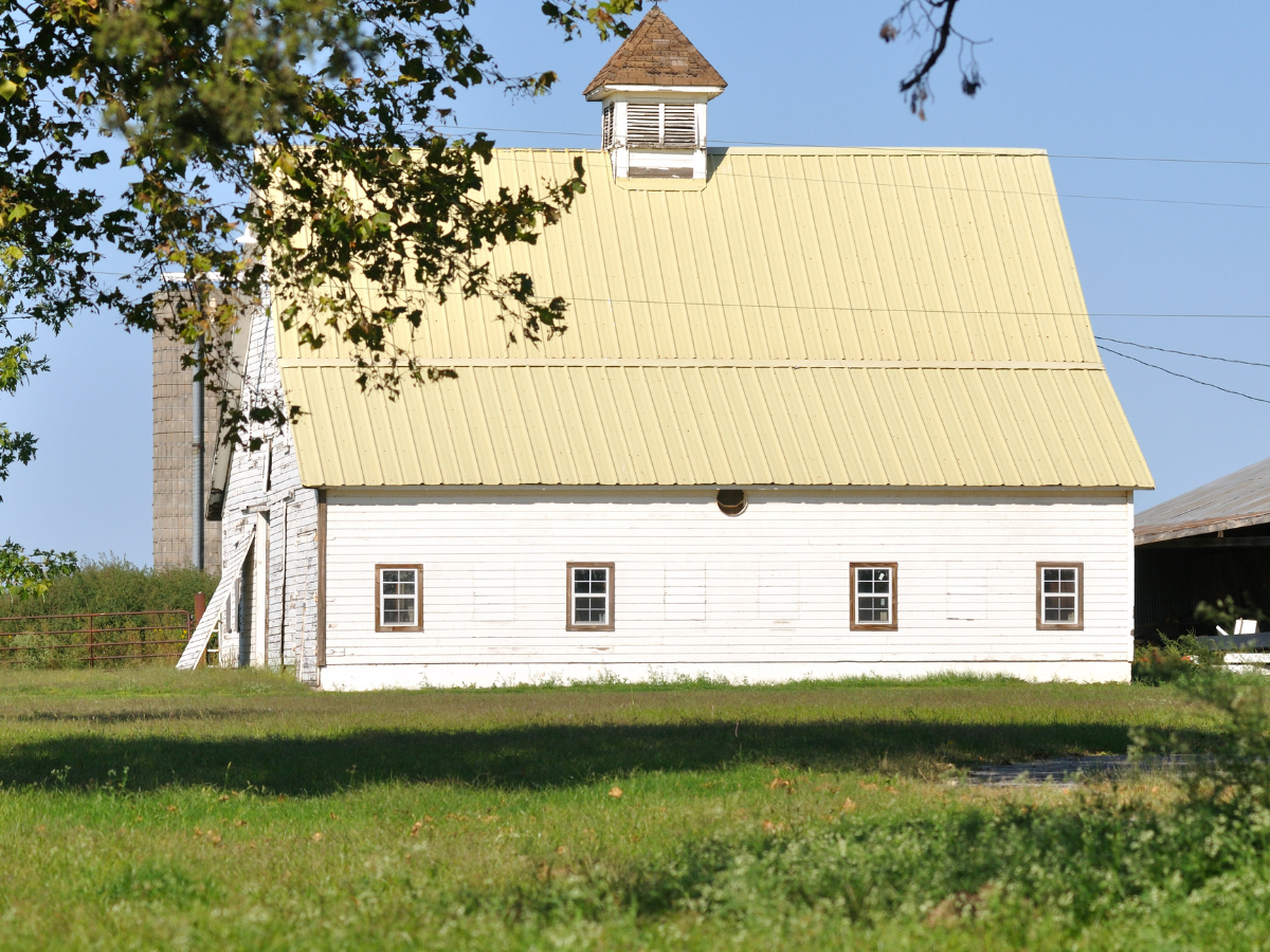 steel roof barn painting